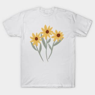 cute sunflower bouquet illustration T-Shirt